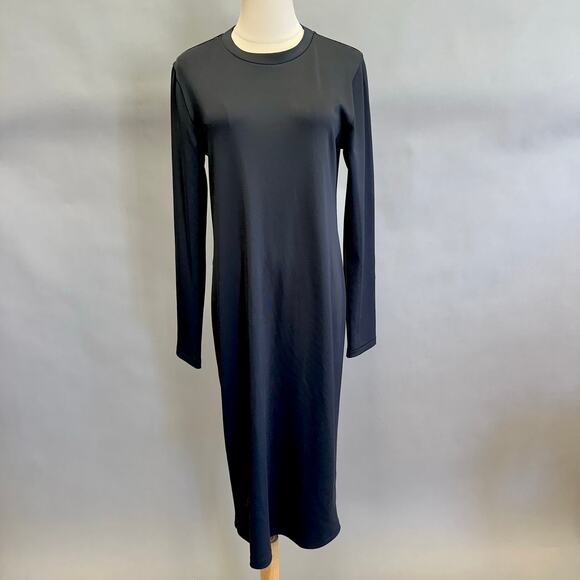 rag & bone Dresses & Skirts - Rag & Bone Russo Black Crepe Midi Dress Long Sleeve Size Large